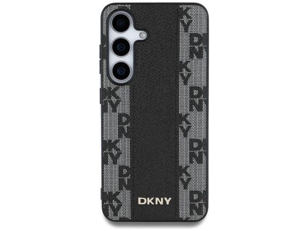 DKNY läder rutigt MagSafe-skal till Samsung Galaxy S25 - svart
