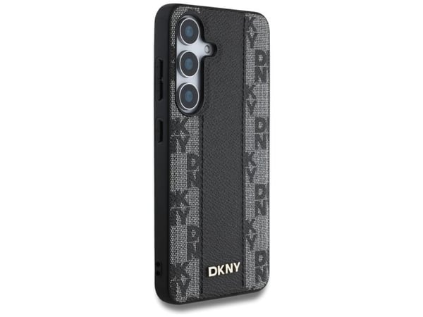 DKNY läder rutigt MagSafe-skal till Samsung Galaxy S25 - svart