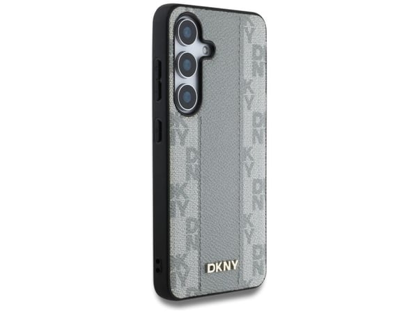 Etui DKNY Leather Checkered Pattern      MagSafe do Samsung Galaxy S25 taupe