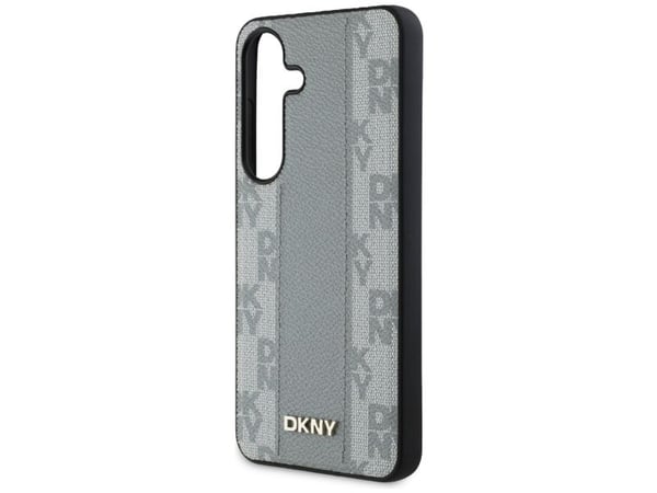 Etui DKNY Leather Checkered Pattern      MagSafe do Samsung Galaxy S25 taupe