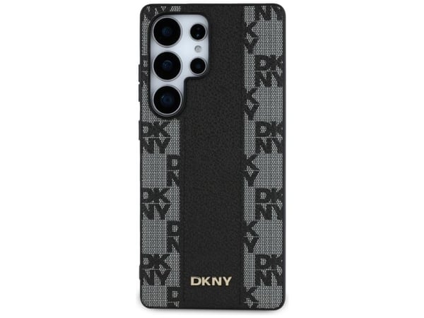 DKNY etui DKNY Leather Checkered Pattern MagSafe til Samsung Galaxy S25 Ultra svart