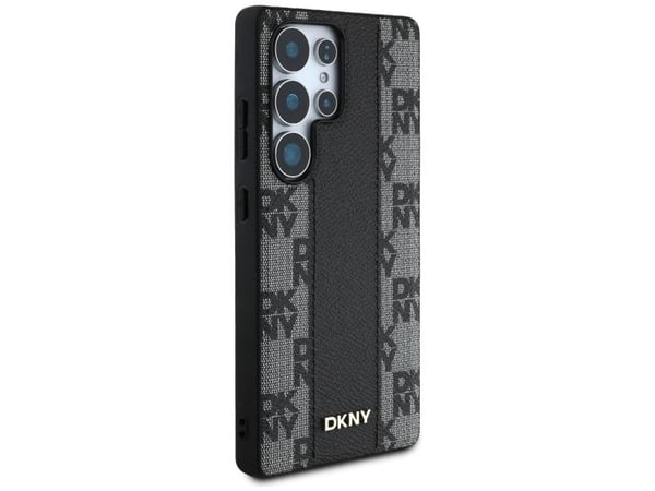 DKNY etui DKNY Leather Checkered Pattern MagSafe til Samsung Galaxy S25 Ultra svart