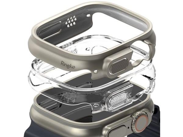 Ringke RINGKE SLIM 2-PACK Apple Watch ULTRA (49 mm) klar & titaniumgrå