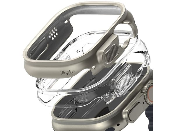 Ringke RINGKE SLIM 2-PACK Apple Watch ULTRA (49 mm) klar & titaniumgrå