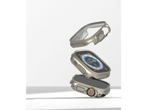 Ringke Slim 2-pack kotelo Apple Watch Ultra 1/2 (49 mm) - kirkas ja titaani