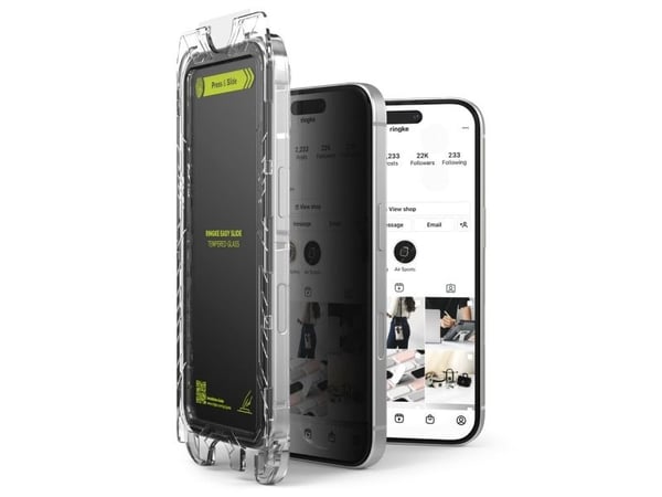 Ringke PRIVATISERENDE GLASS RINGKE EASY SLIDE 2-PACK IPHONE 16 PRO PERSONVERN