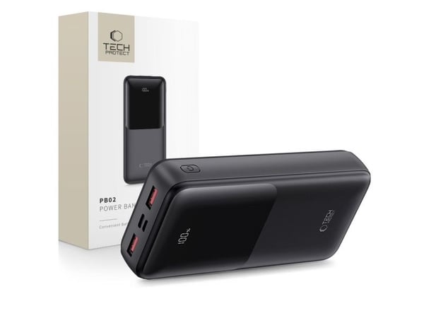 TECH-PROTECT PB02 powerbank 20000mAh 22,5W svart