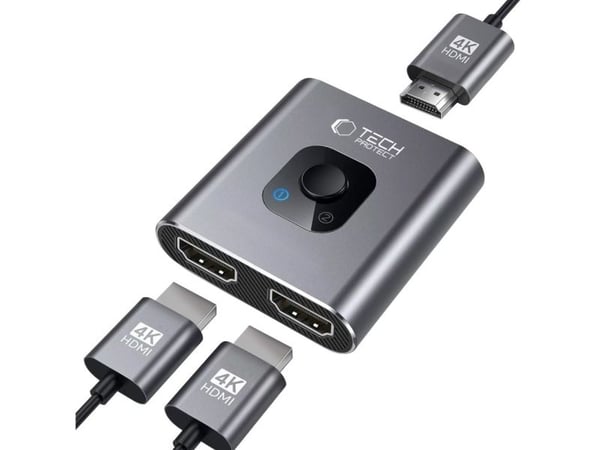 TECH-PROTECT HB07 hubb-adapter 2-i-1 HDMI 4K 60Hz space grey