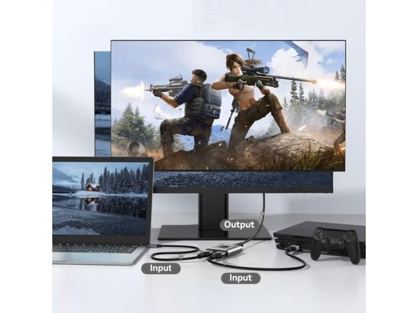 TECH-PROTECT HB07 hubb-adapter 2-i-1 HDMI 4K 60Hz space grey