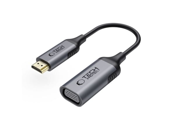 TECH-PROTECT ULTRABOOST HDMI til VGA-adapter Full HD 60Hz Svart
