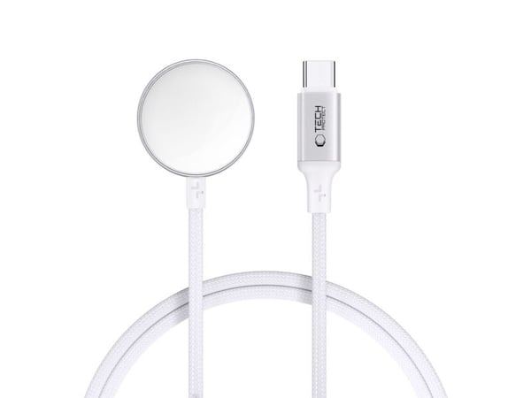 TECH-PROTECT MC02 ULTRABOOST magnetisk lader Type-C kabel 100 cm Apple Watch hvit