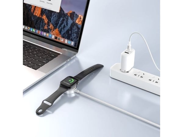 TECH-PROTECT MC02 ULTRABOOST magnetisk lader Type-C kabel 100 cm Apple Watch hvit