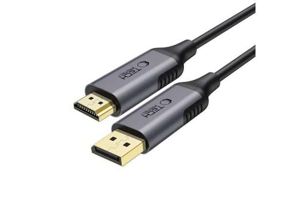 Tech-Protect DisplayPort til HDMI-kabel 2 m svart (5906302321797)