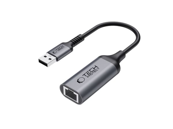 USB-adapter Tech-Protect USB-A til RJ-45 svart (5906302321841)