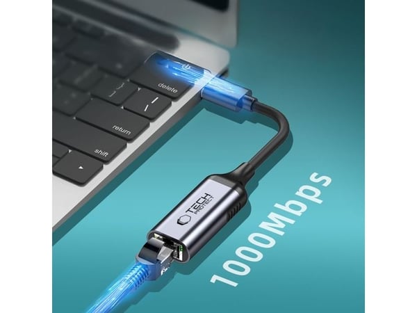 USB-adapter Tech-Protect USB-A til RJ-45 svart (5906302321841)