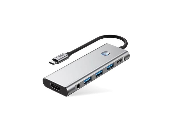 USB-hub Tech-Protect HB04: 1x SD, 2x USB-C, 1x HDMI + 3x USB-A 2.0/3.0/3.2 Gen2