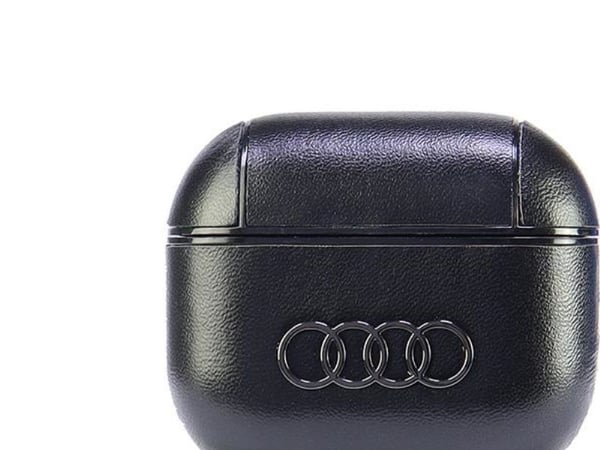 Apple AirPods 3 Audi Leather Big Logo Cover (AU-AP3-GT/D3-BK) veske for hodetelefoner svart farge