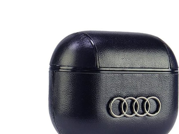 Apple AirPods 3 Audi Leather Big Logo Cover (AU-AP3-GT/D3-BK) veske for hodetelefoner svart farge