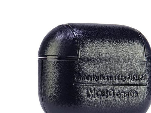 Apple AirPods 3 Audi Leather Big Logo Cover (AU-AP3-GT/D3-BK) veske for hodetelefoner svart farge