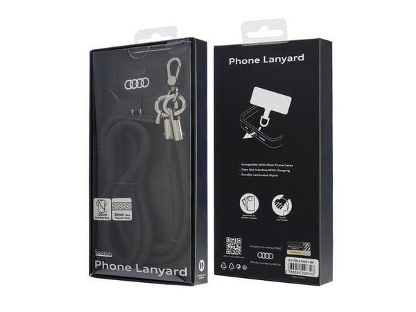 Audi Audi universal telefonsnor 120cm 6mm crossbody svart/svart AU-CBL8-R8/D1-BK