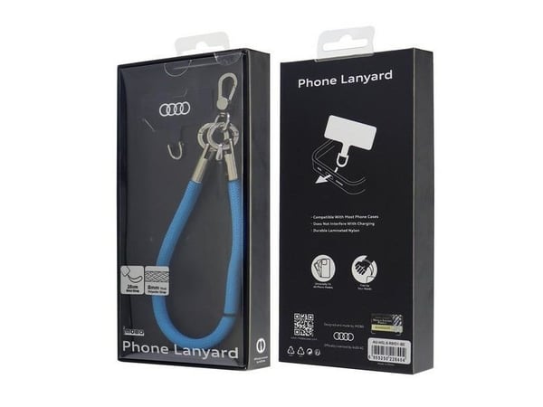 Hurtel Audi skulderveske-lanyard universal 28 cm x 8 mm - blå