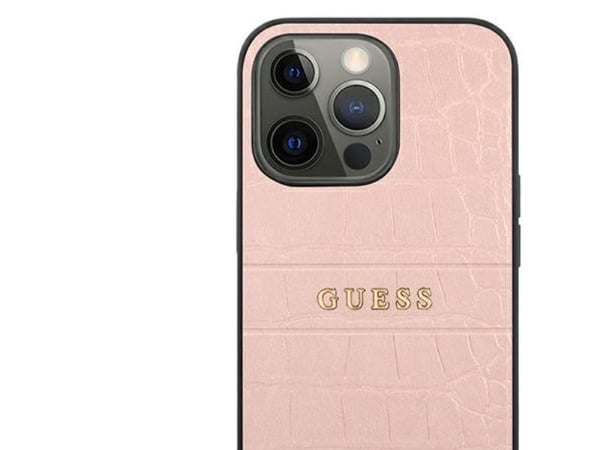 Guess Croco Strap Collection iPhone 13 Pro / 13 6.1"-skal - Rosa