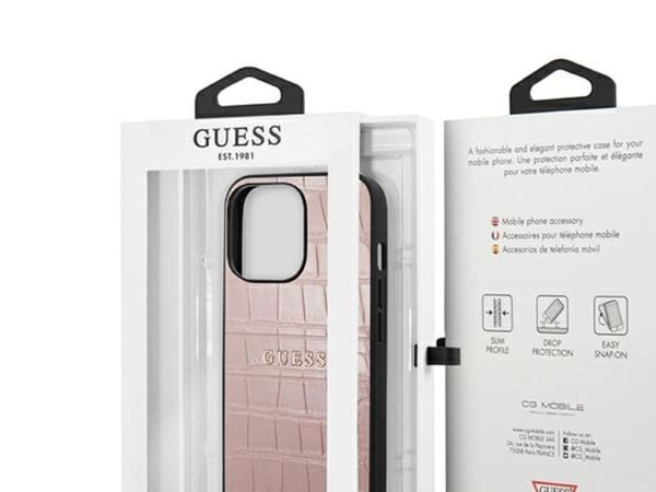 Guess Croco Strap Collection iPhone 13 Pro / 13 6.1"-skal - Rosa