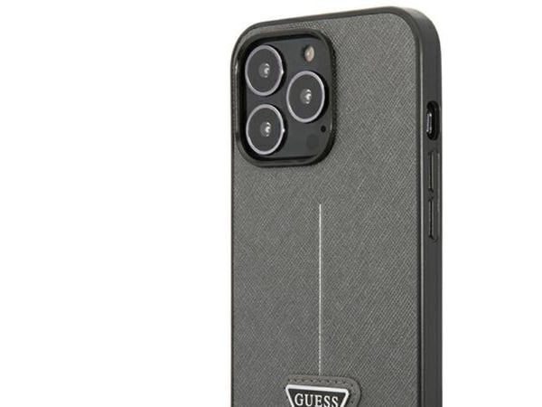 Guess Guess GUHCP13LPSATLG iPhone 13 Pro / 13 6,1" silver/silver hårdskal SaffianoTriangel Logo