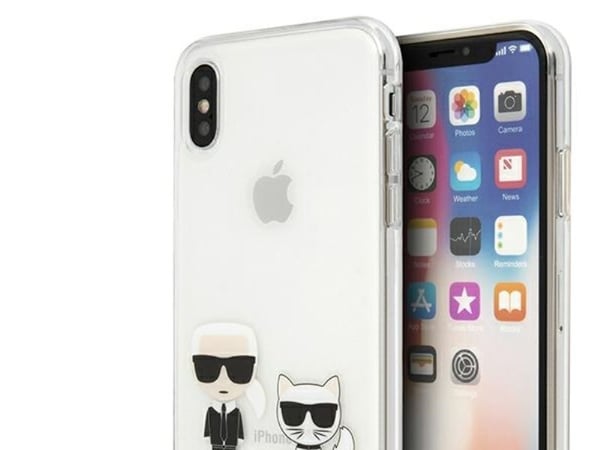 Karl Lagerfeld Karl & Choupette-skal till iPhone Xs Max - transparent