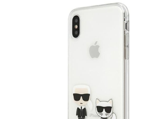 Karl Lagerfeld Karl & Choupette-skal till iPhone Xs Max - transparent