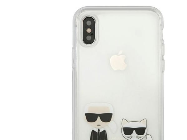Karl Lagerfeld Karl & Choupette-skal till iPhone Xs Max - transparent
