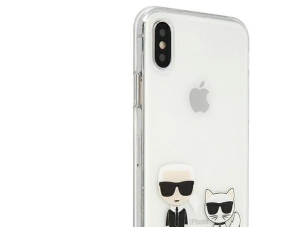 Karl Lagerfeld Karl & Choupette-skal till iPhone Xs Max - transparent