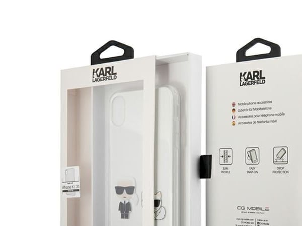 Karl Lagerfeld Karl & Choupette-skal till iPhone Xs Max - transparent
