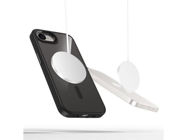 Tech-Protect MagMat MagSafe-skal för iPhone 16e / 17e - svart-transparent