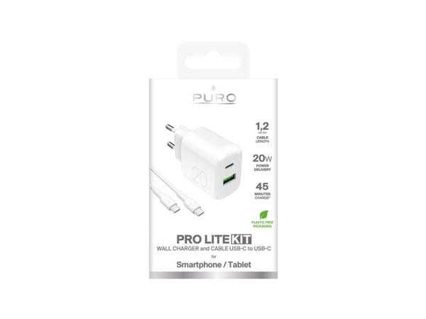 PURO PUTCUSBAC20WDYKCCWHI, Innendørs, AC, 1,2 m, Hvit