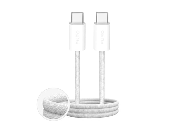 USB Puro USB-C til USB-C-kabel 2 m, hvit (8018417498817)