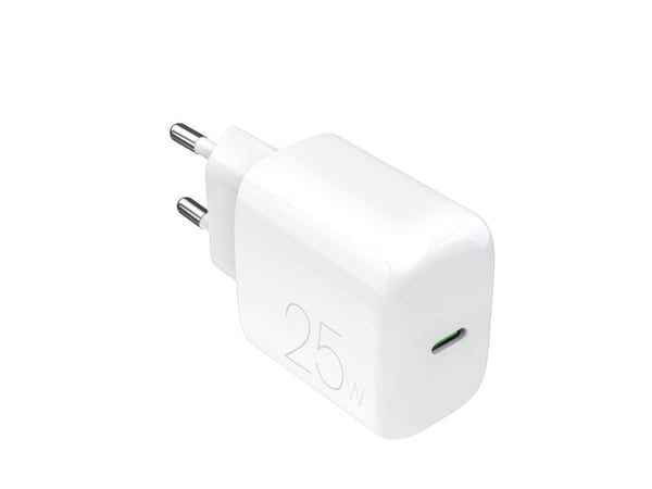 PURO Wall Charger "PRO LITE" 1x USB-C, 25W, Power Delivery,, Innendørs, AC, Hvit