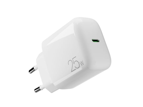 PURO Wall Charger "PRO LITE" 1x USB-C, 25W, Power Delivery,, Innendørs, AC, Hvit