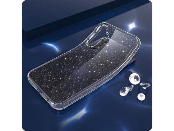 Tech-Protect FlexAir-deksel for Samsung Galaxy A56 5G - klar glitter