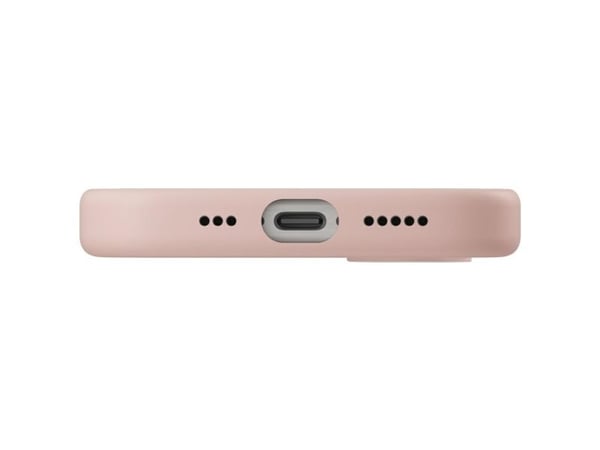 Etui UNIQ Lino do iPhone 16e (2025)      Magclick Charging rózowy
