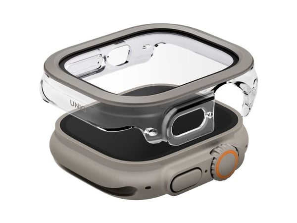 Uniq-fodral UNIQ Voute för Apple Watch Ultra 49 mm, härdat glas, silver
