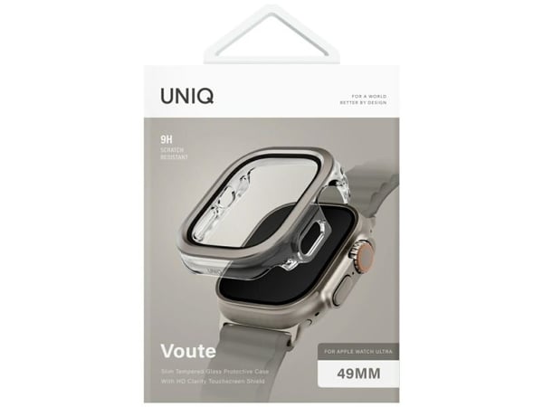 Uniq-fodral UNIQ Voute för Apple Watch Ultra 49 mm, härdat glas, silver