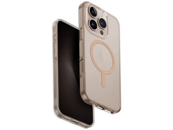 UNIQ Clario-deksel til iPhone 16 Pro Magclick Charging Clear/Gold