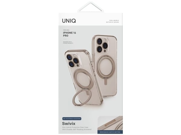 Uniq Swivix 360 roterbart stativ-deksel til iPhone 16 - Gull