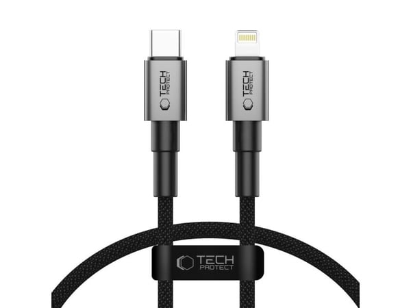 Tech-Protect ULTRABOOST Lightning-kabel PD27W/3A 25 cm IRON GREY