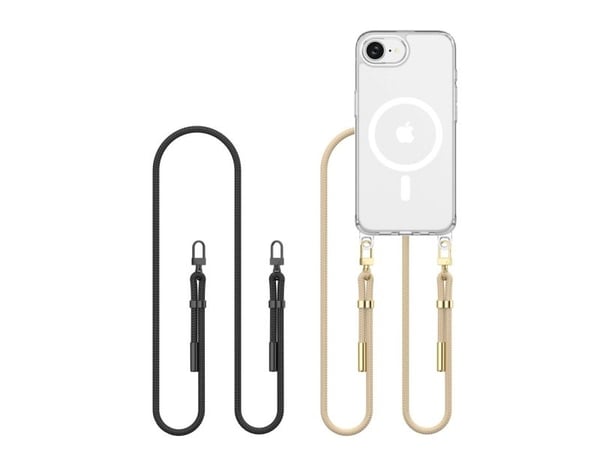 Tech-Protect FlexAir kjede MagSafe-deksel til iPhone 16e / 17e – svart og beige