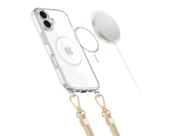 Tech-Protect FlexAir kjede MagSafe-deksel til iPhone 16e / 17e – svart og beige
