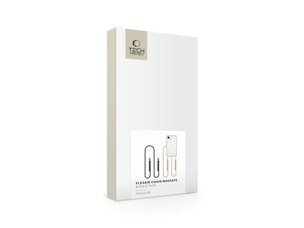 Tech-Protect FlexAir kjede MagSafe-deksel til iPhone 16e / 17e – svart og beige