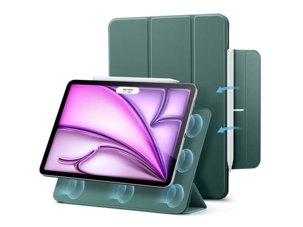 ESR Rebound magnetisk etui til iPad Pro 12,9" (4/5/6, 2020-2022) / Air 13" (1/2, 2024-2025) Forest Green