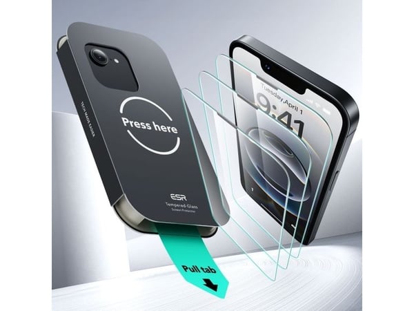 Hurtel ESR UltraFit härdat glas 2-pack till iPhone 13 / 13 Pro / 14 / 16e / 17e